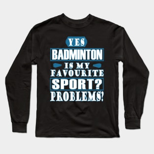 Badminton Sports Gift Badminton Racket Long Sleeve T-Shirt